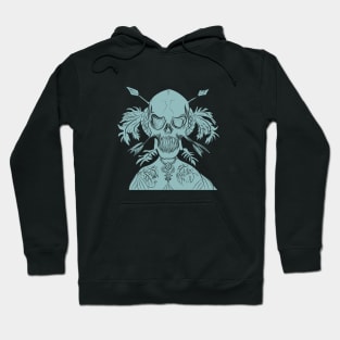 Indian skull green Hoodie